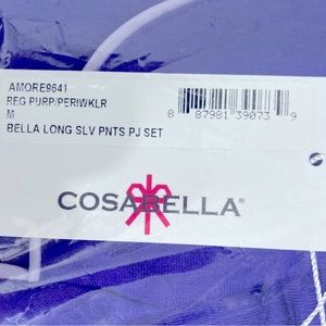 COSABELLA Purple NWT Longsleeve matching soft lightweight purple Pajama PJs set
